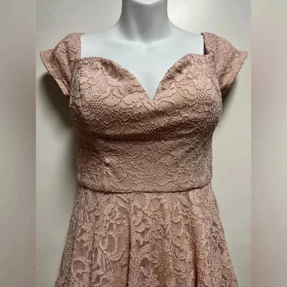 B. Smart Lace Pink Short Dress Sz Juniors 11
